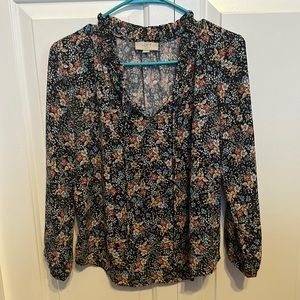 LOFT Outlet XSP Long sleeve black top